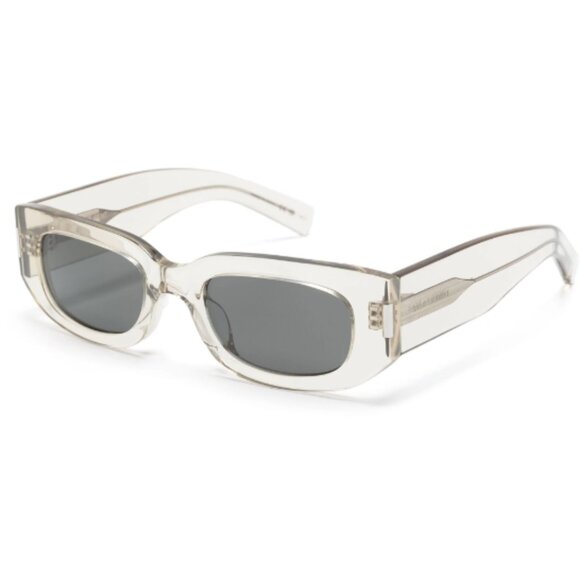 NEW SAINT LAURENT SUNGLASSES, UNISEX CLEAR GRAY SUNLASSES SAINT LAURENT - Picture 1 of 4